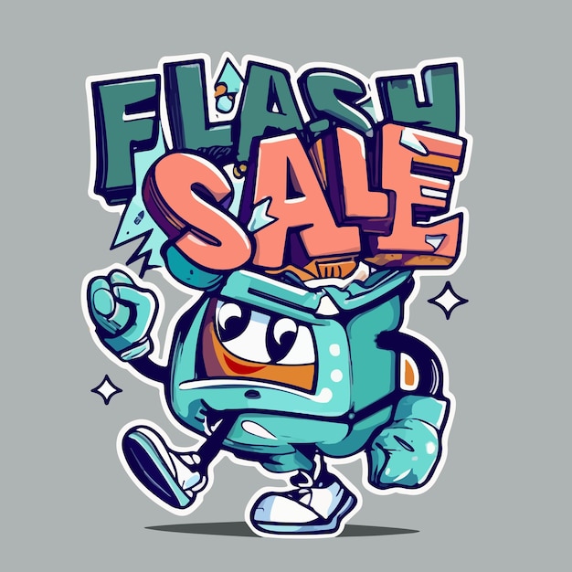 flash verkoop 3d illustratie sticker