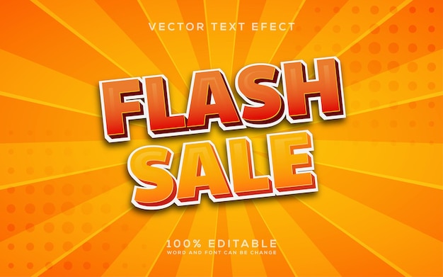 Flash-verkoop 3D-teksteffect bewerkbare korting, winkelen en tekststijl aanbieden