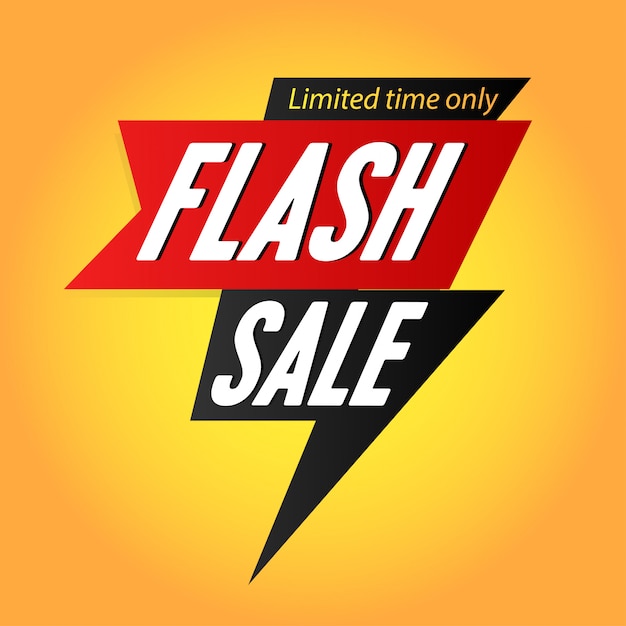 Flash-verkoop banner sjabloon poster