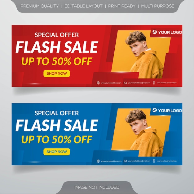 Vector flash verkoop banners