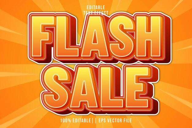 Flash-verkoop bewerkbaar teksteffect 3D-verloopstijl