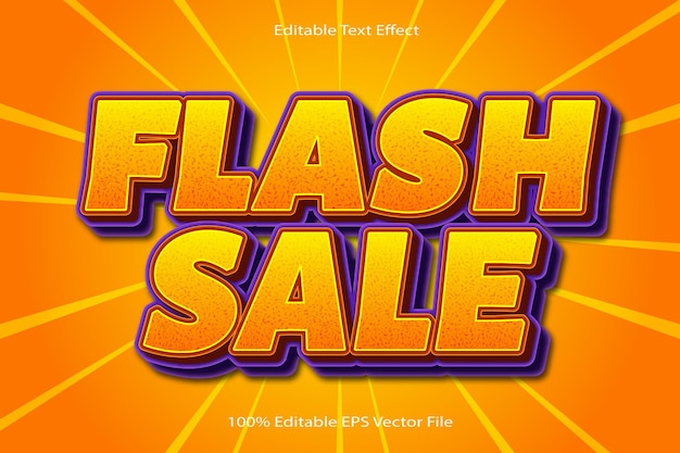 Flash-verkoop bewerkbaar teksteffect Reliëf Cartoon verloopstijl