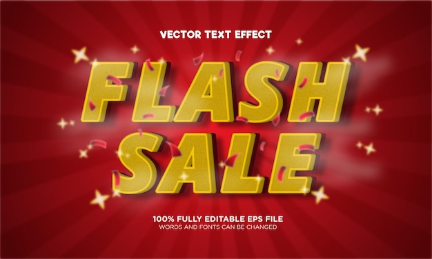 Vector flash-verkoop bewerkbaar teksteffect