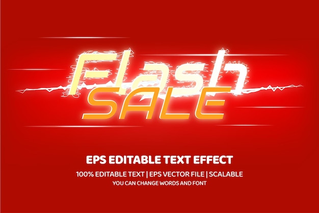 Flash-verkoop bewerkbaar teksteffect