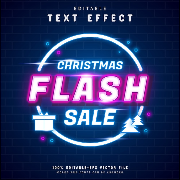 Flash-verkoop neon teksteffect