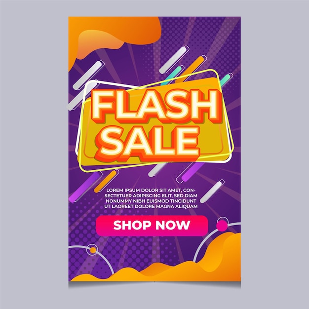 Flash verkoop poster