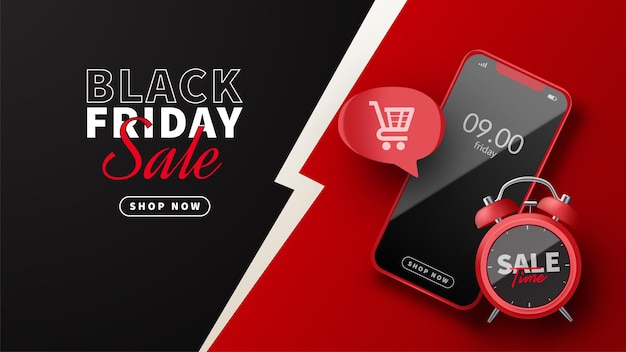 Vector flash-verkoopachtergrond op black friday-uitverkoop