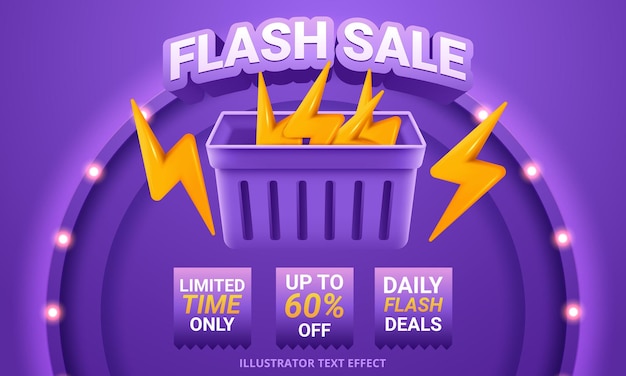 Flash-verkooppromotie vectorillustratie