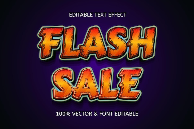 Flash-verkoopstijl neon bewerkbaar teksteffect
