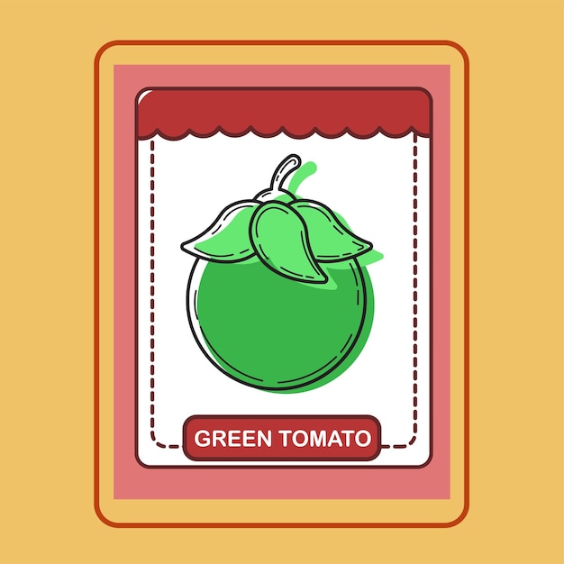 FLASHCARD GREEN TOMATO