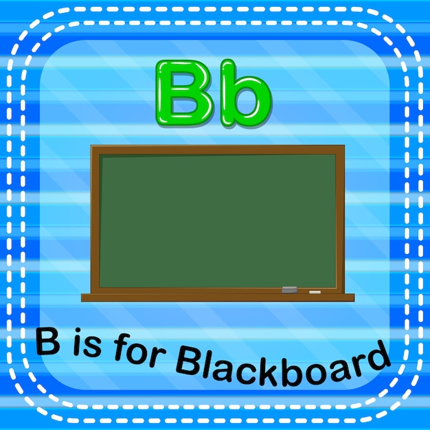 flashcard letter b is voor schoolbord