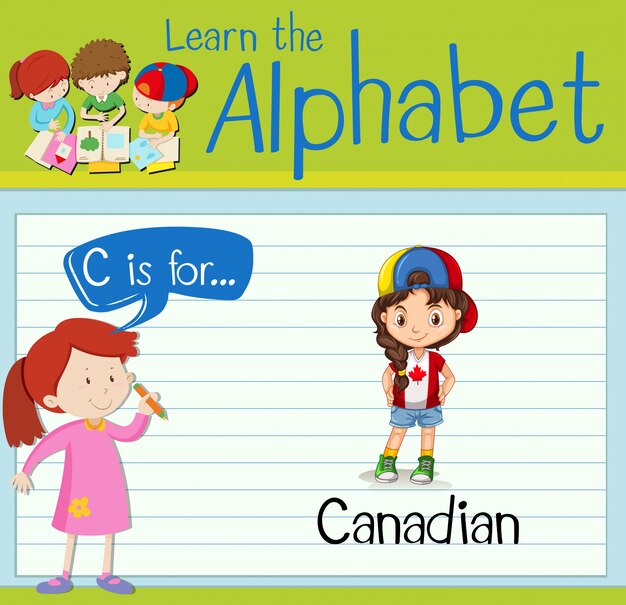 Flashcard letter C is for Canadian