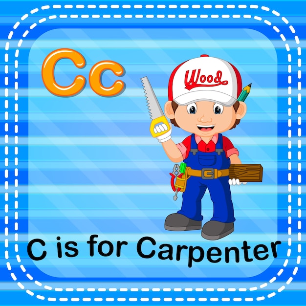 flashcard letter c is for carpenter