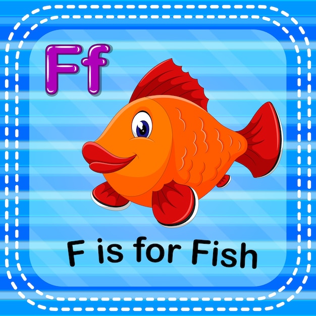 flashcard letter f is voor vis