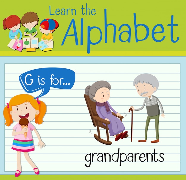 Flashcard letter G is for grandparents