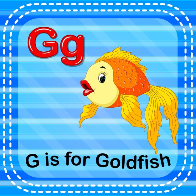 flashcard letter g is voor goudvis