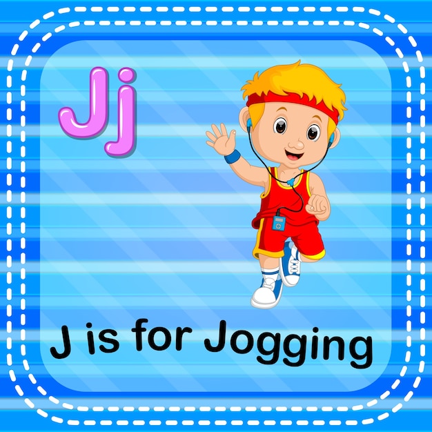 flashcard letter j is for jogging