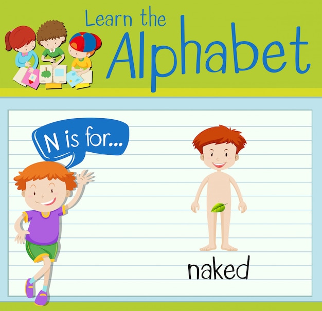 Flashcard letter N is for naked