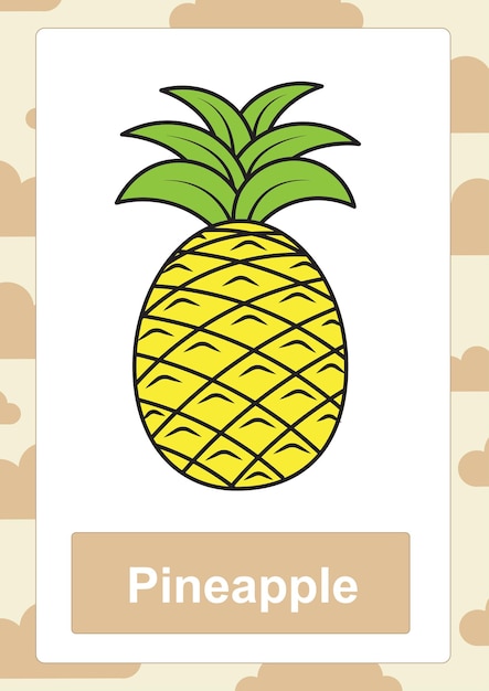 Flashcard Pineapple