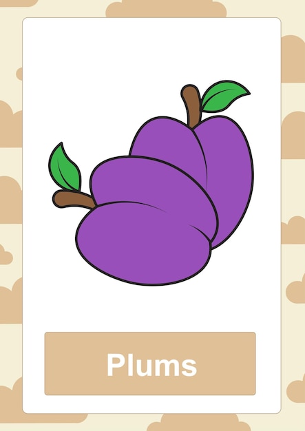 Flashcard Plums