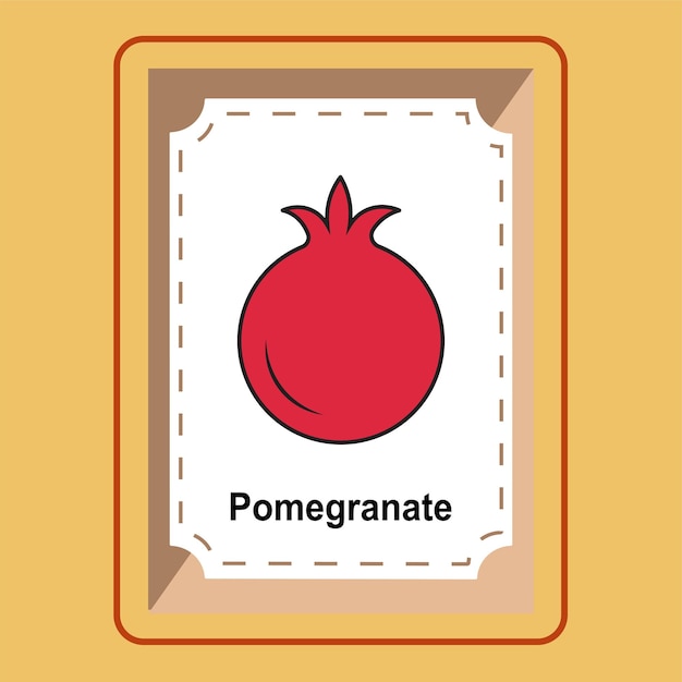 Flashcard Pomegranate