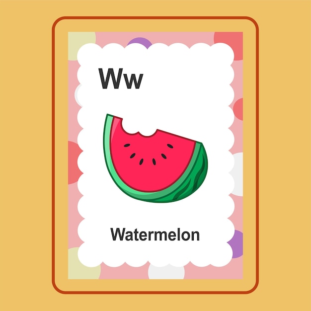 Flashcard Watermelon