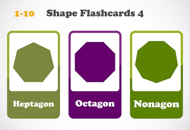 Flashcards met geometrische vormen voor kinderen Educatief materiaal voor kinderen Leer de vormen