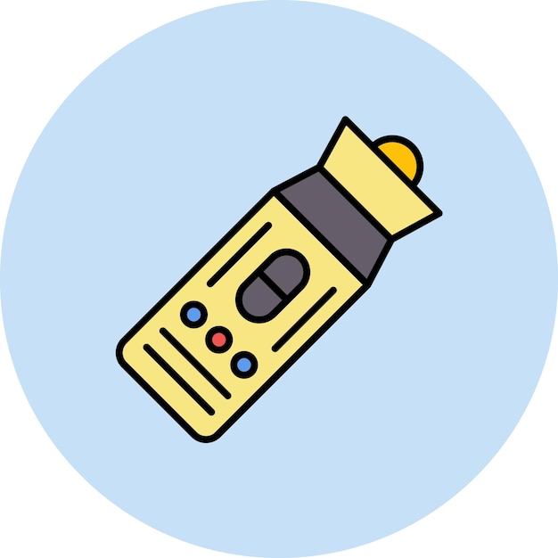 Flashlight Flat Illustration