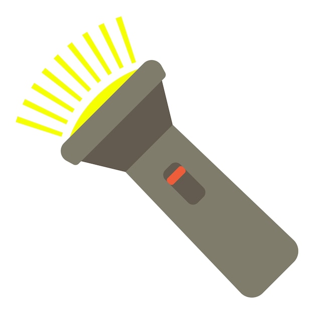 Flashlight icon flat illustration of flashlight vector icon for web