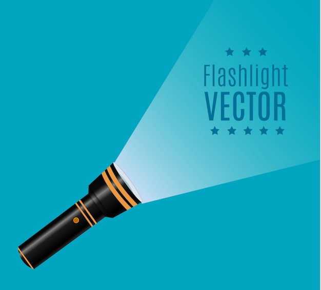 Vector flashlight icon. flat illustration.