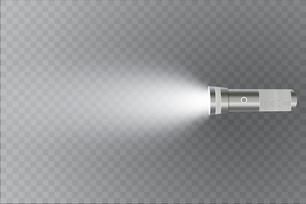 Flashlight isolated on transparent background.