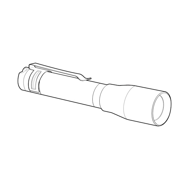 Flashlight Line Art Unique Image Collection for Coloring Books