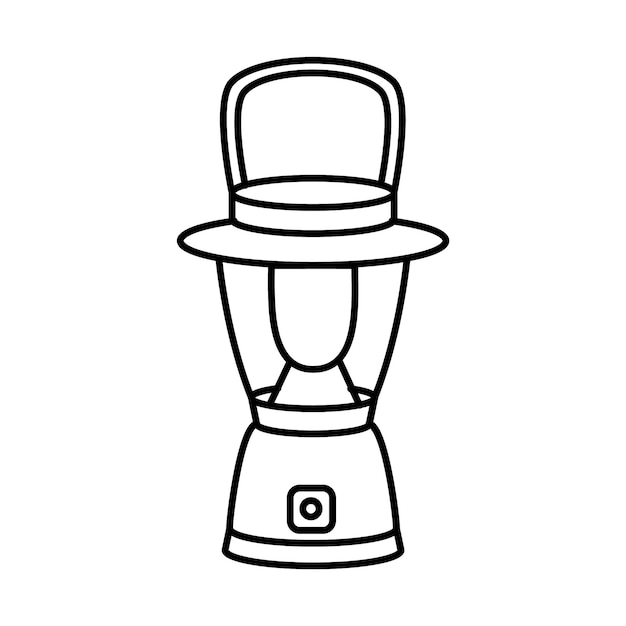 Flashlight tourist icon. Portable flashlight.Camping and hiking equipment. illustration