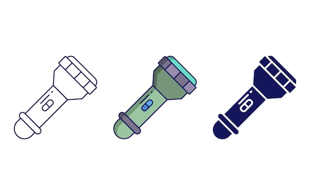 Flashlight vector icon