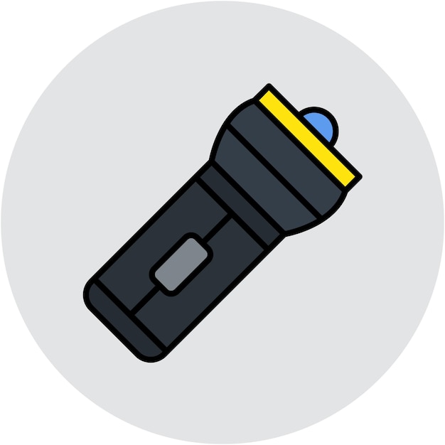 Flashlight Vector Illustration Style