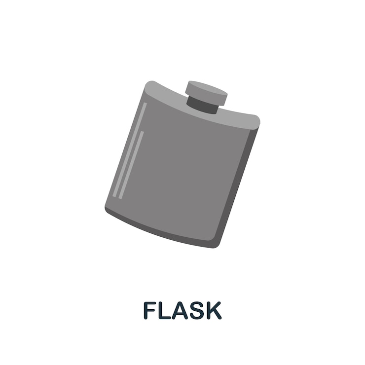 Vector flask flat icon color simple element from wild west collection creative flask icon for web design templates infographics and more