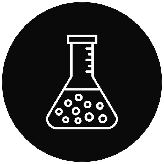 Векторное изображение значка флакона может использоваться для исследований и науки