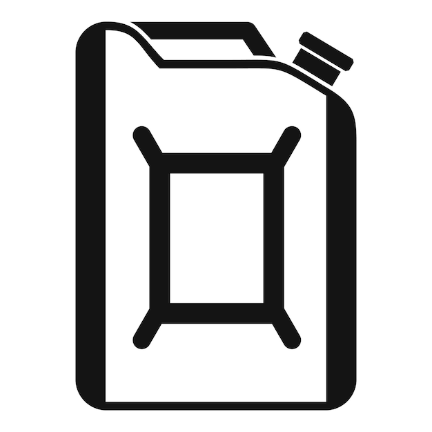 Flask voor benzine icoon Eenvoudige illustratie van fles voor benzine vector icoon voor web