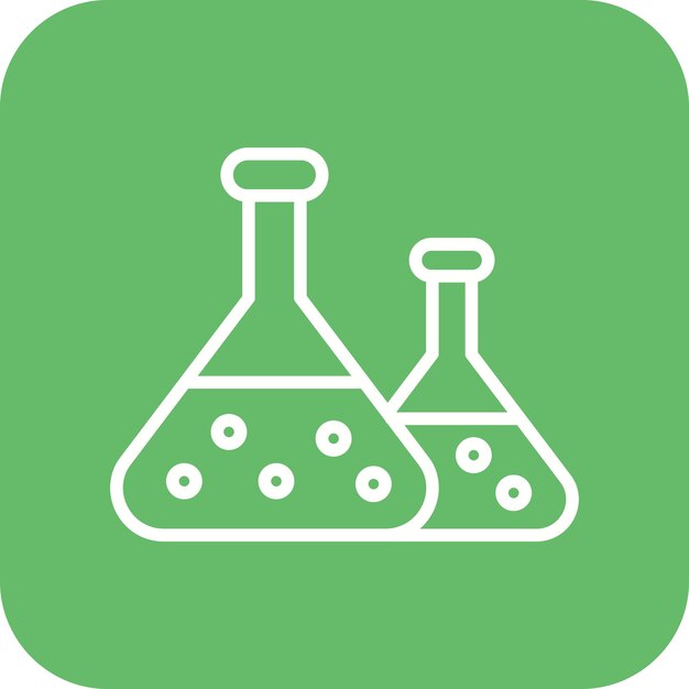 Flasken vector icoon Kan worden gebruikt voor Chemie icoonset