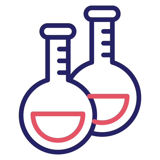 Flasks vector icon illustration of Chemistry iconset