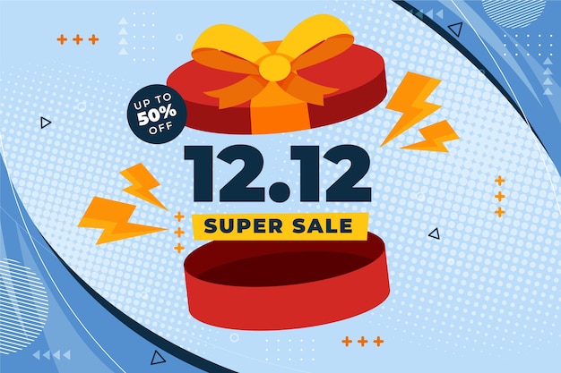 Flat 12.12 sale background