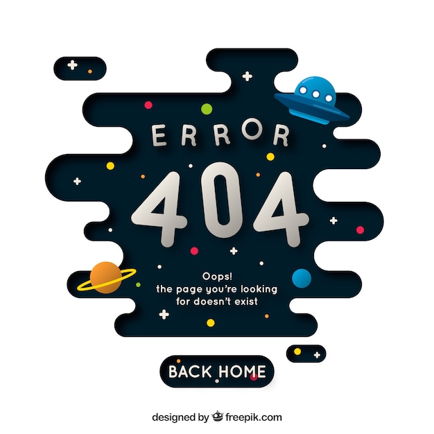 Modello di errore 404 piatto