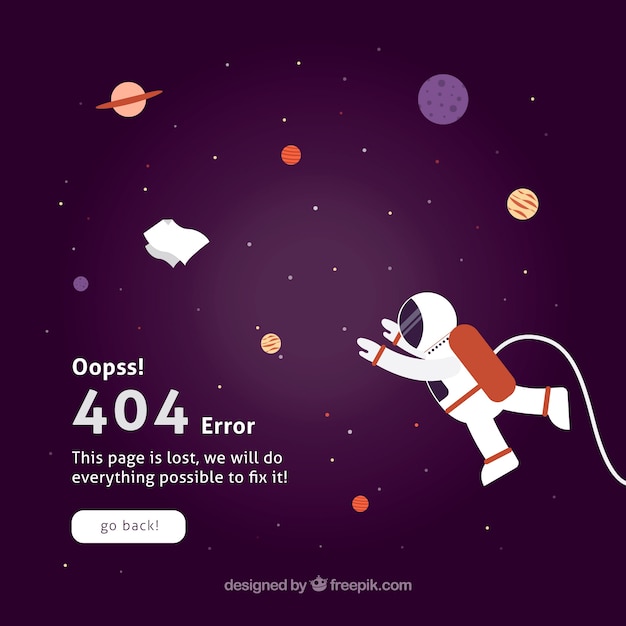 Flat 404 error template