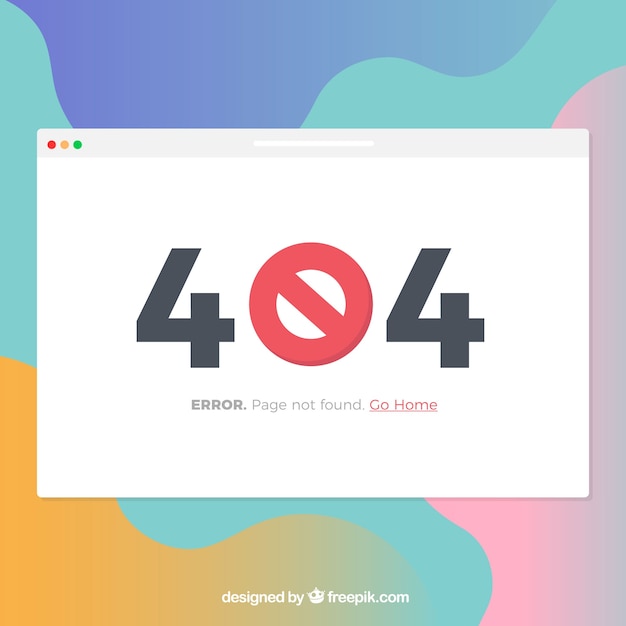 Плоский шаблон ошибки 404