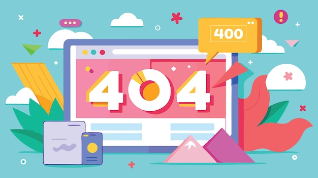 404 フラットエラー UI テンプレート - ウェブアプリケーションを構築するためのスケーラブルな要素