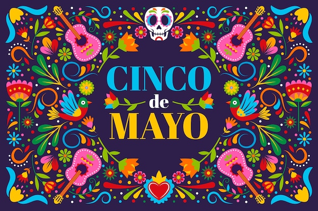 Vector flat 5 de mayo background