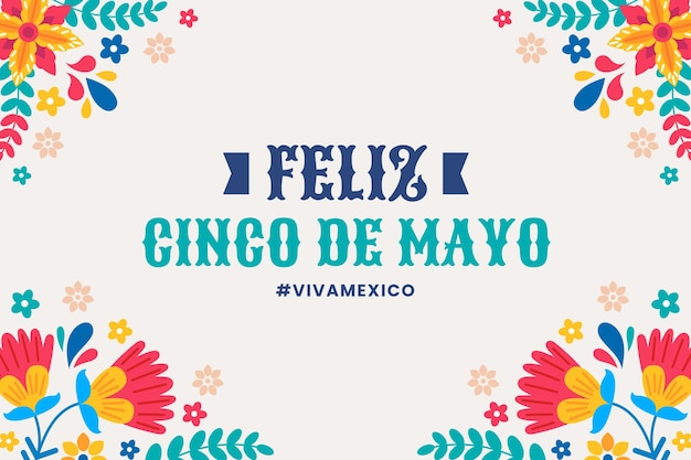 Flat 5 de mayo background