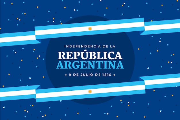 Vector flat 9 de julio - declaracion de independencia de la argentina illustratie