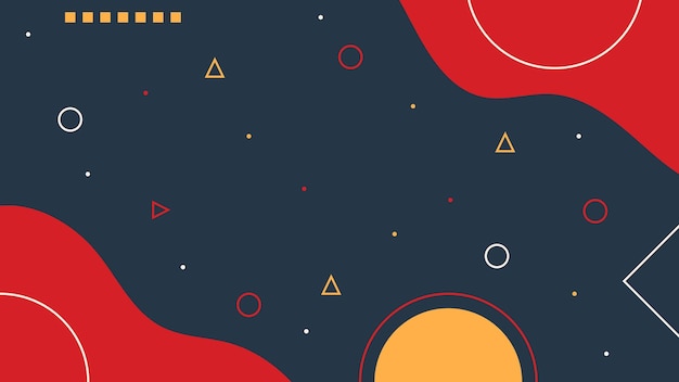 Flat abstract background with geometric shapes