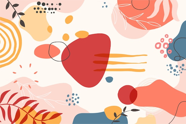 flat abstract doodle background